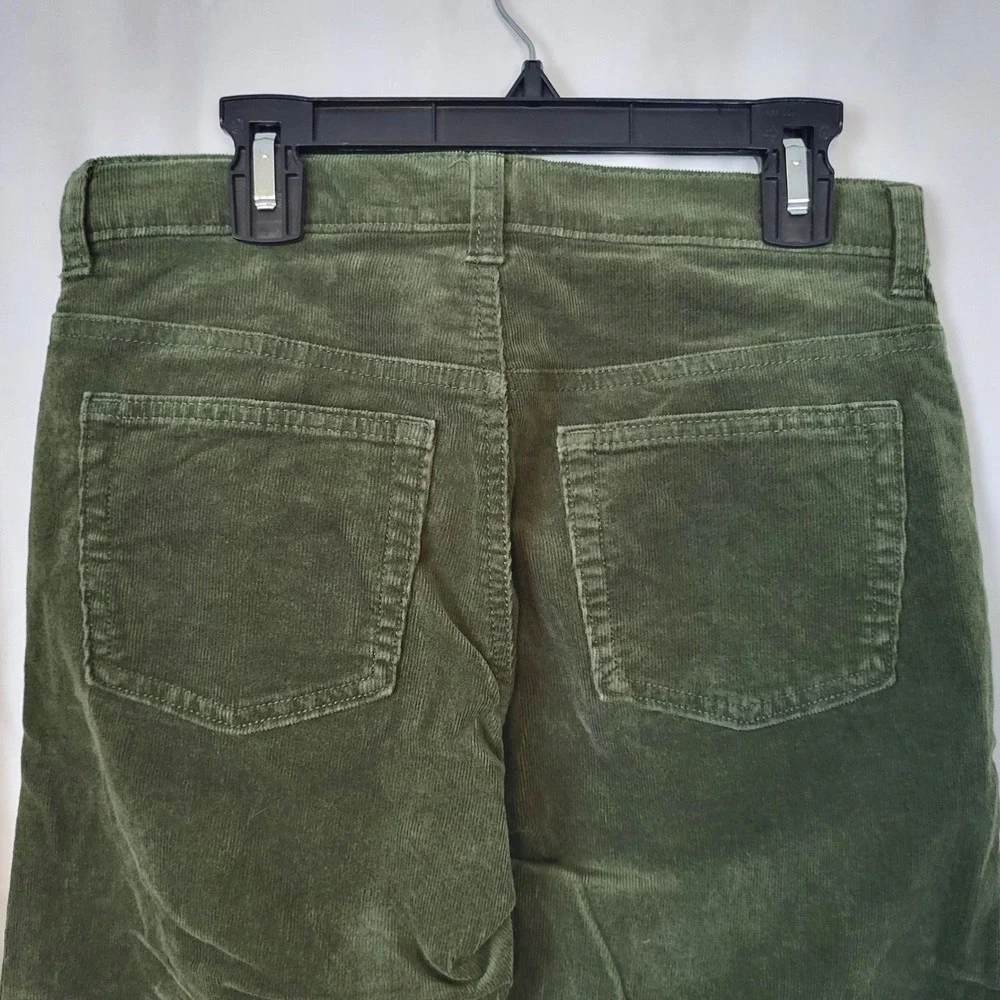 Gymboree Boys Olive Green Straight Leg Preppy Adjustable Waist Corduroy Pants 12